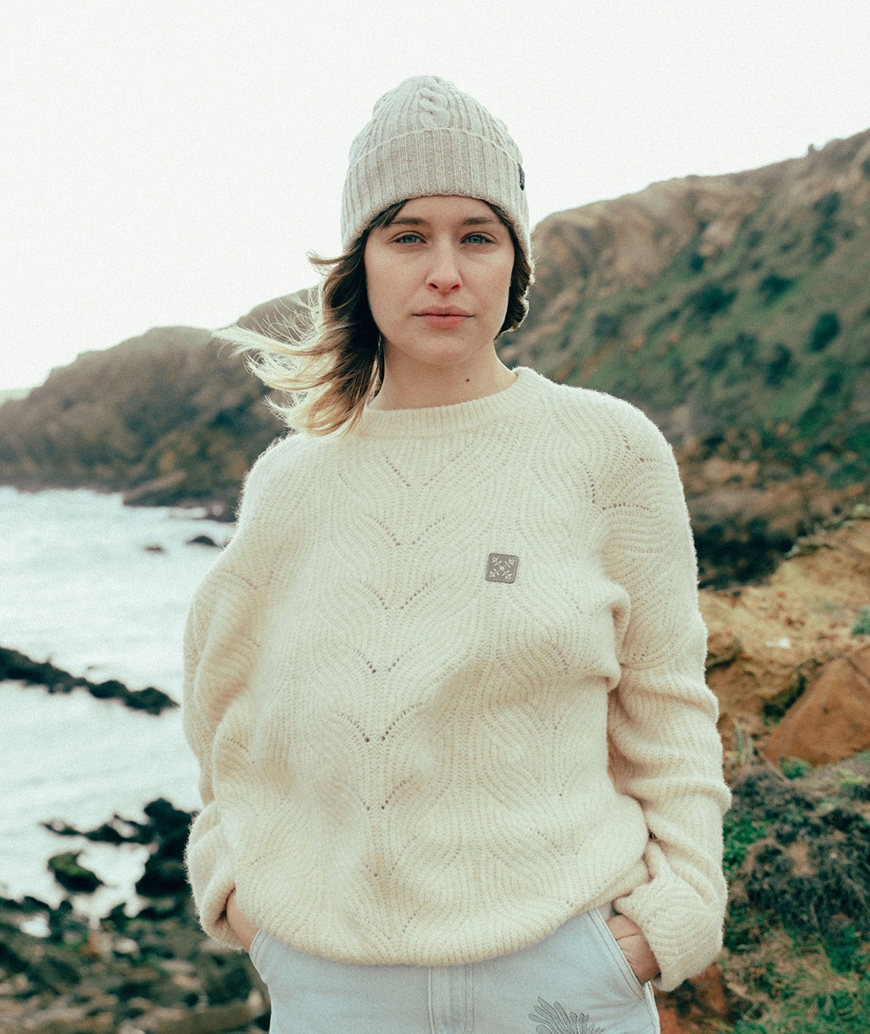 OXBOW FANCY STICHES SWEATER Größe: S Farbe: Ivory