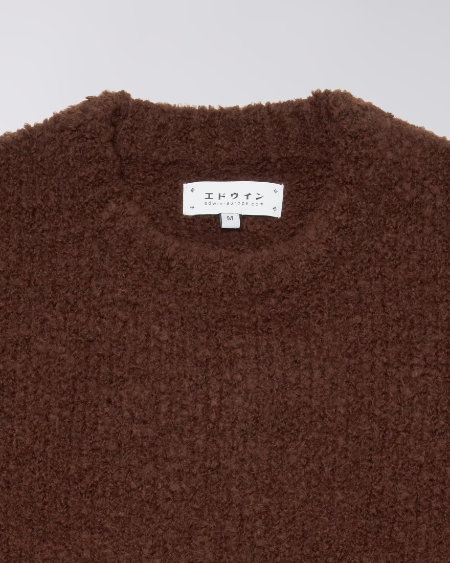 EDWIN DUN TEXTED SWEATER Größe: S Farbe: RUM RAISIN
