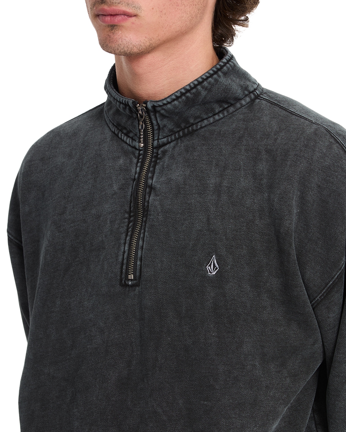 VOLCOM SINGLE STONE QUARTER ZIP Größe: S Farbe: Schwarz