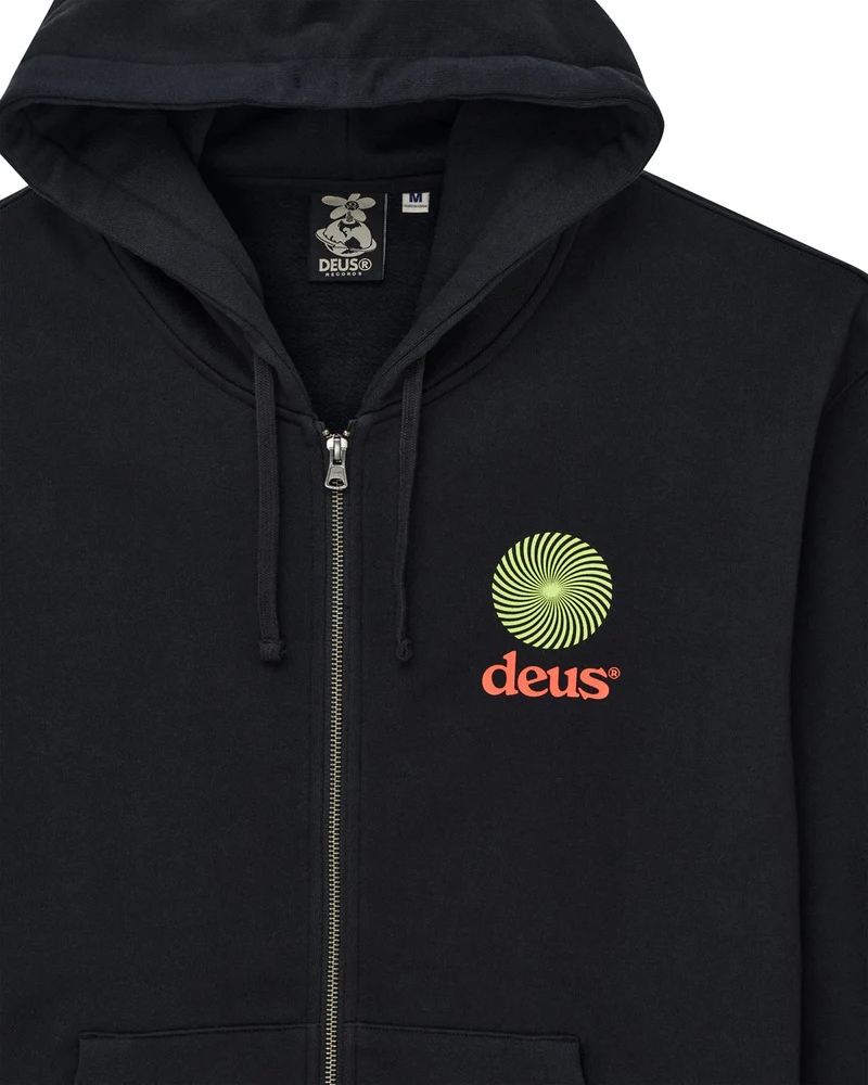DEUS STRATA ZIP HOOD Größe: S Farbe: BLACK