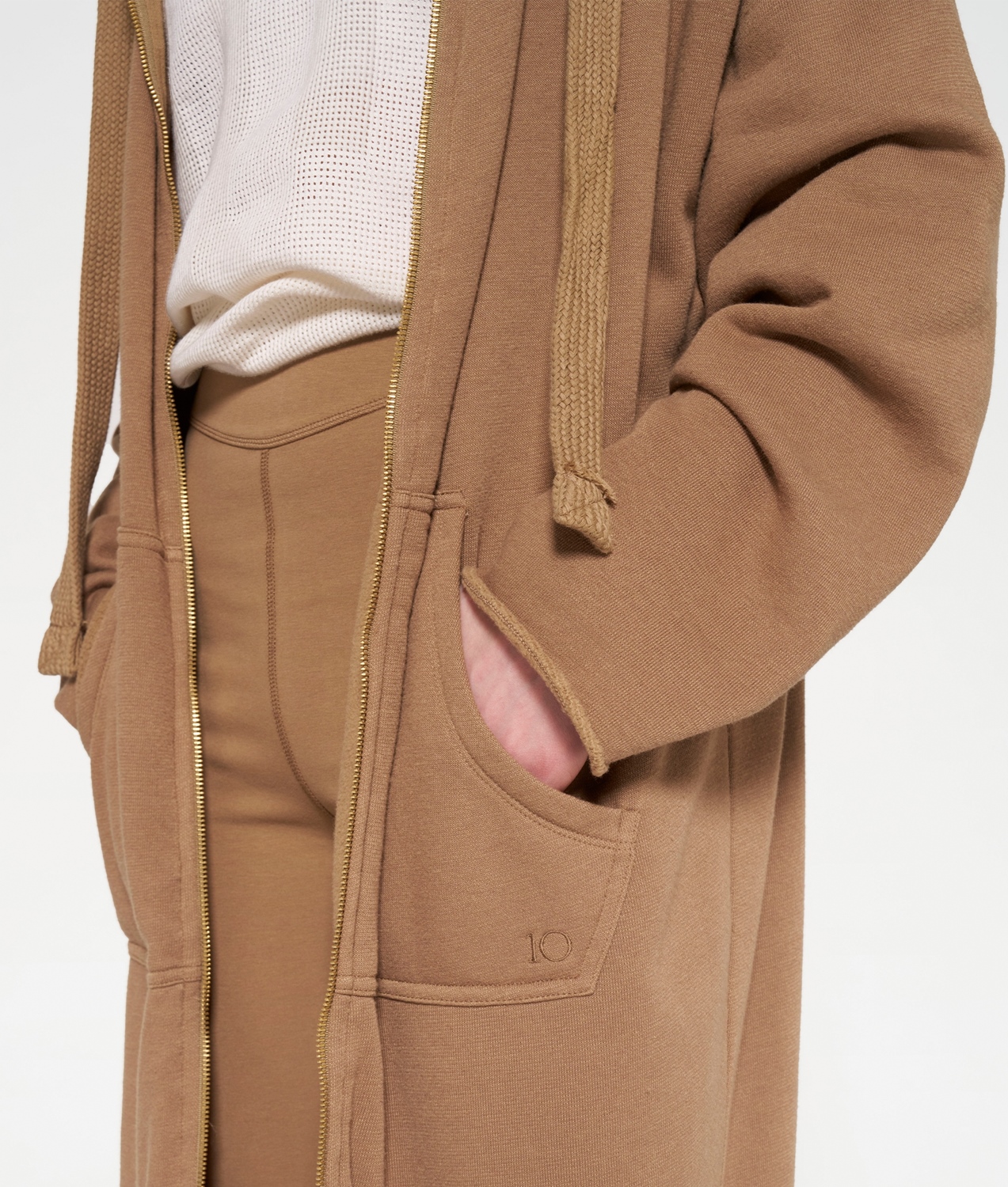 10DAYS CARDIGAN FLEECE TRIPLE STIPE