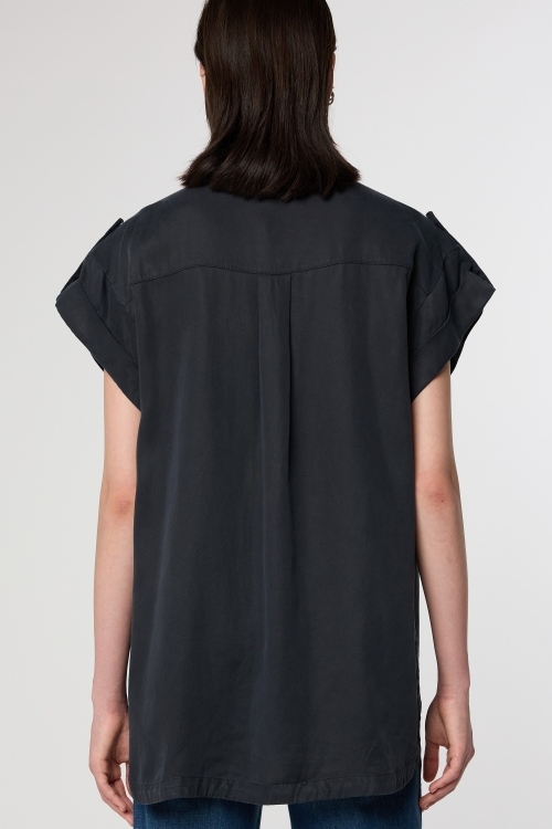 DAWN AIR OVERSIZE SHIRT TENCEL Größe: XS Farbe: D.NAVY