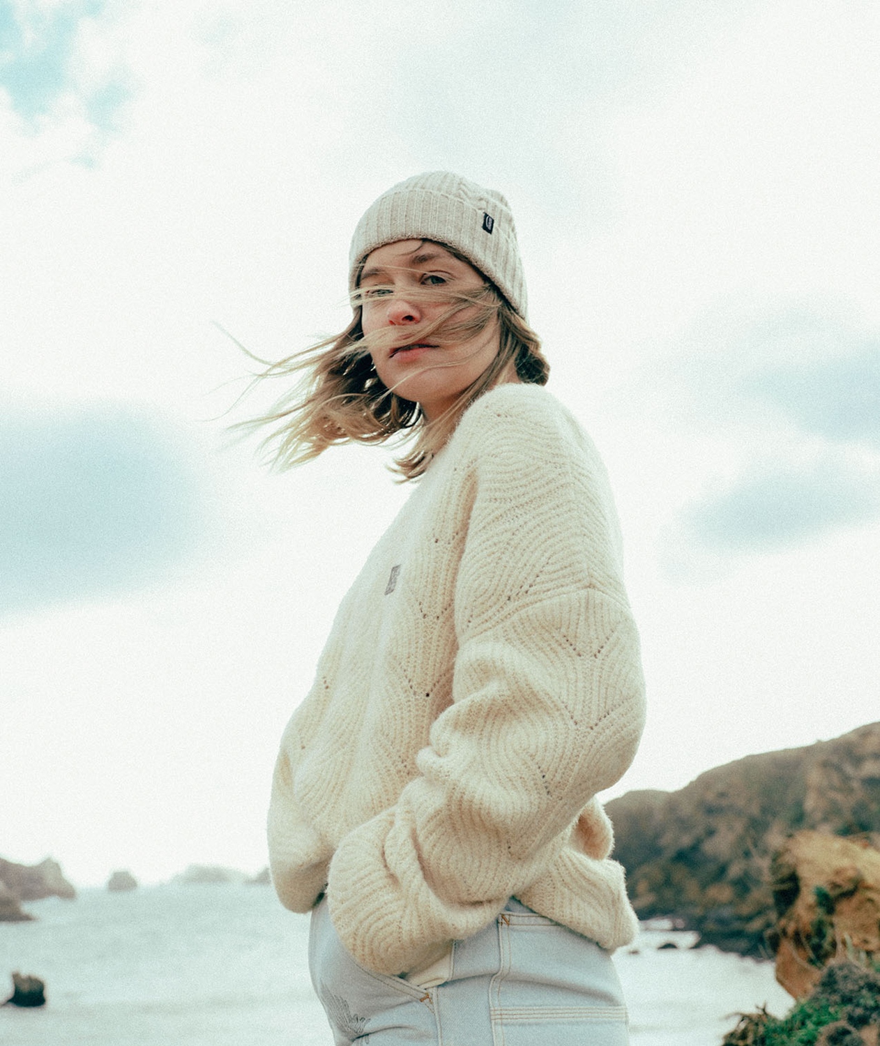 OXBOW FANCY STICHES SWEATER Größe: S Farbe: Ivory