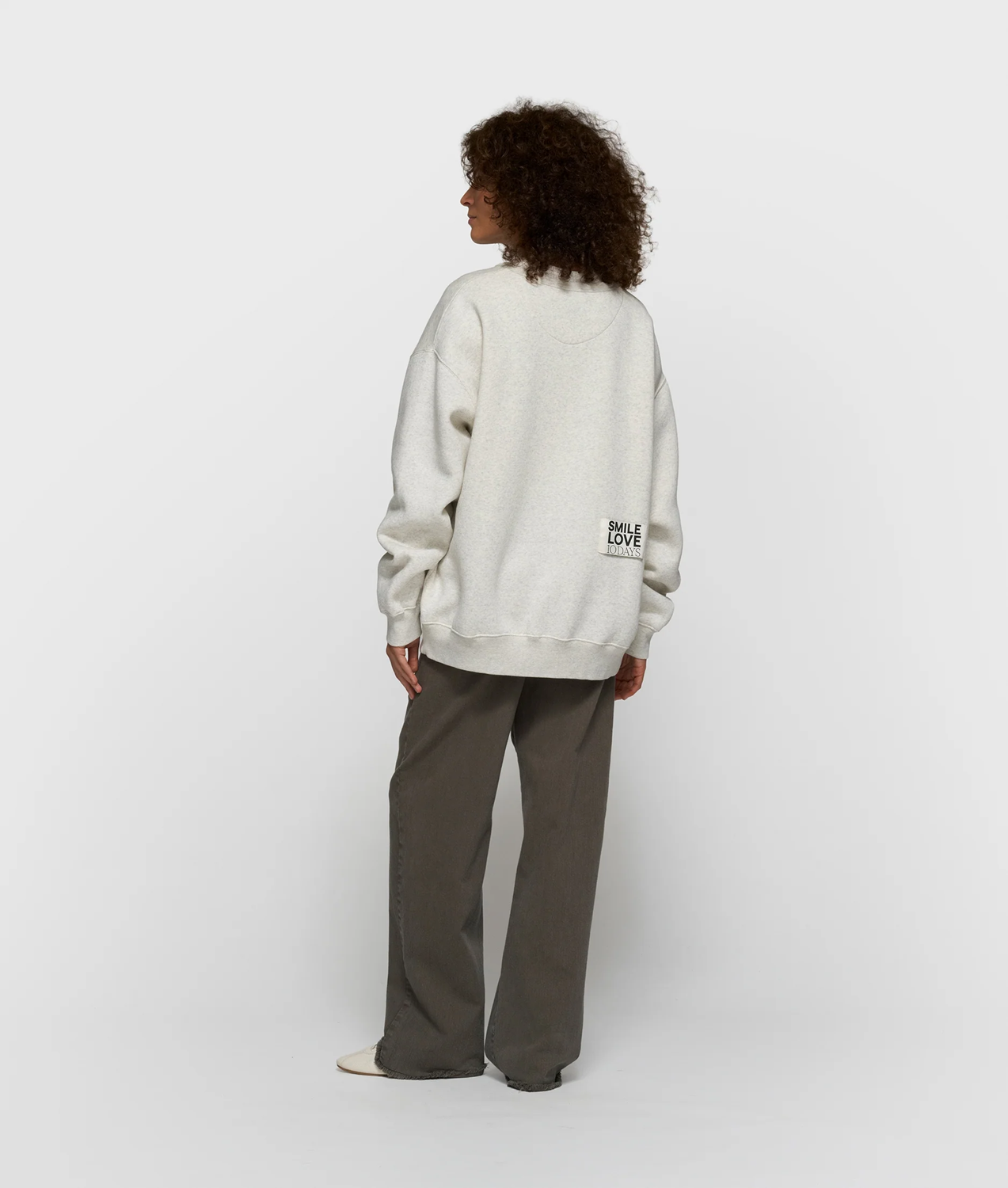 10DAYS STATEMENT SWEATER SMILE LOVE Größe: M Farbe: S.WHITE