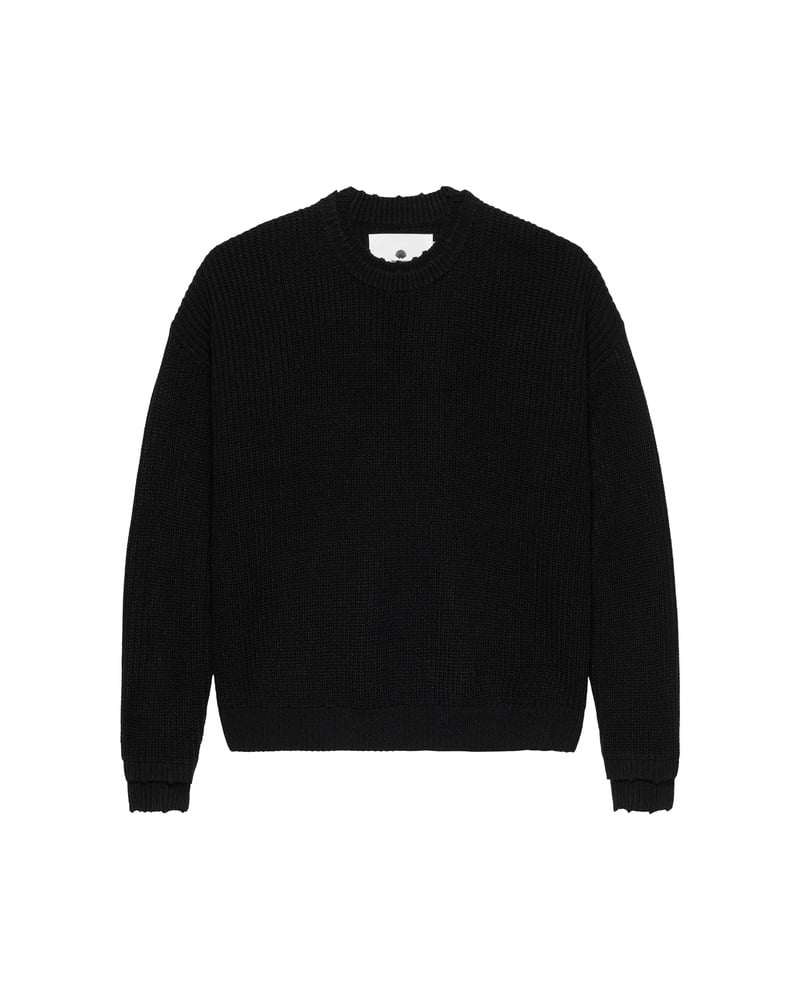 NEW AMSTERDAM LOGO KNIT RAW EDGE Größe: L Farbe: BLACK