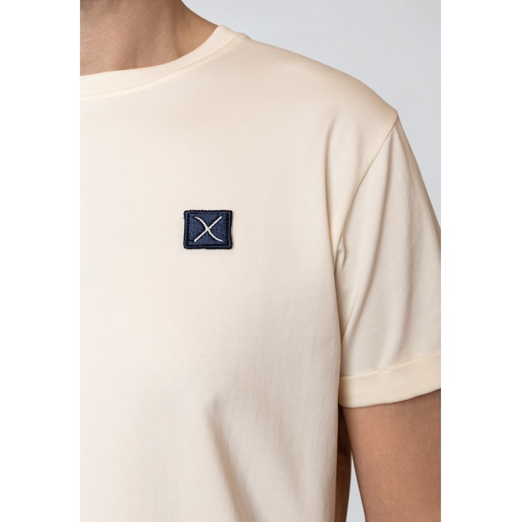 CLEANCUT COPENHAGEN BASIC ORGANIC TEE Größe: L Farbe: ECRU