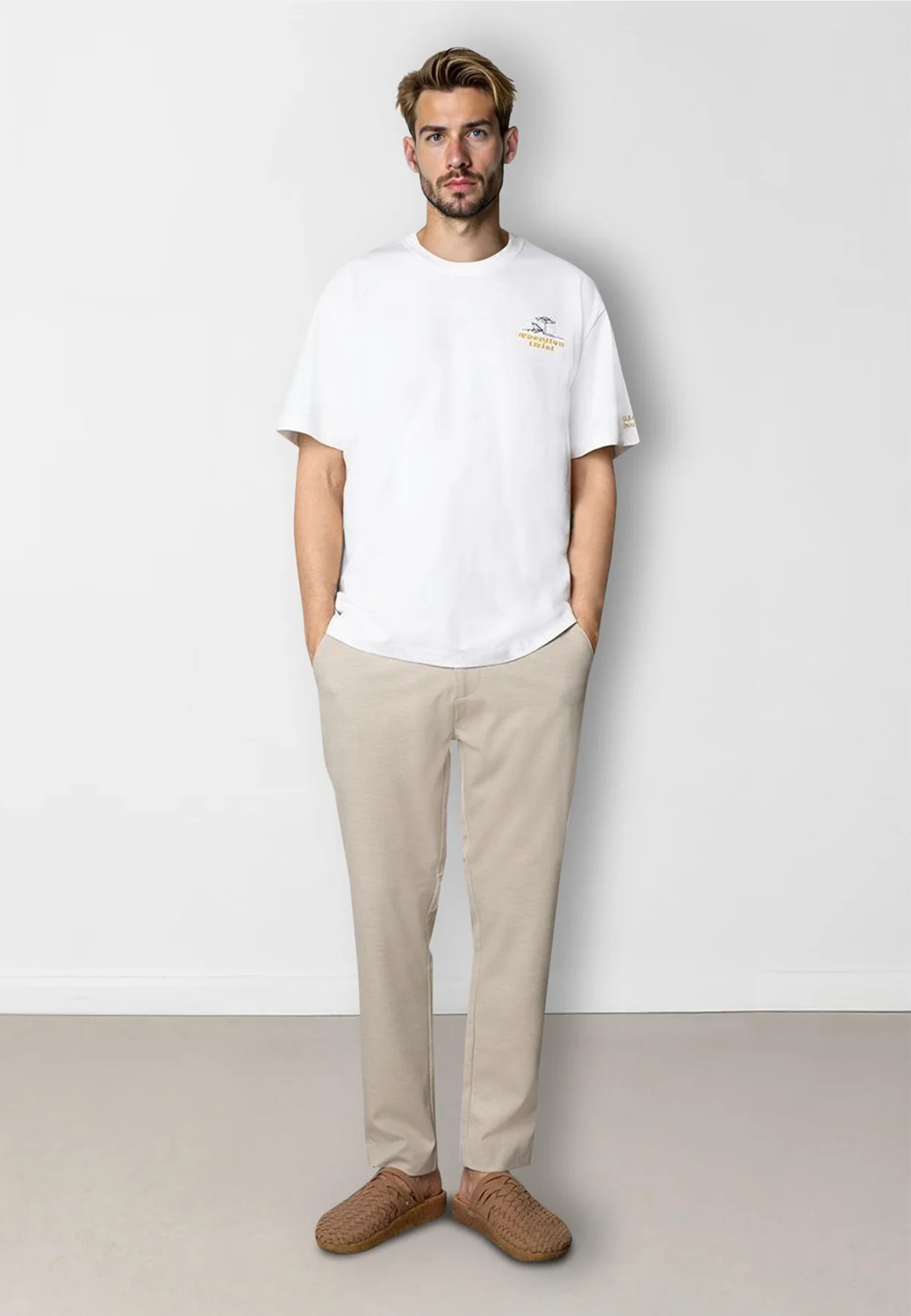 CLEANCUT COPENHAGEN FRED ORGANUIC TEE Größe: L Farbe: WHITE