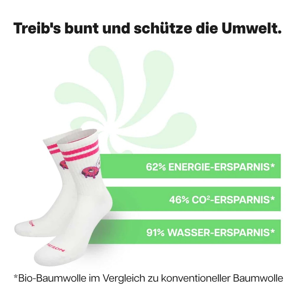 PATRON DONUT TENNISSOCKEN Größe: 41-46 Farbe: PINK