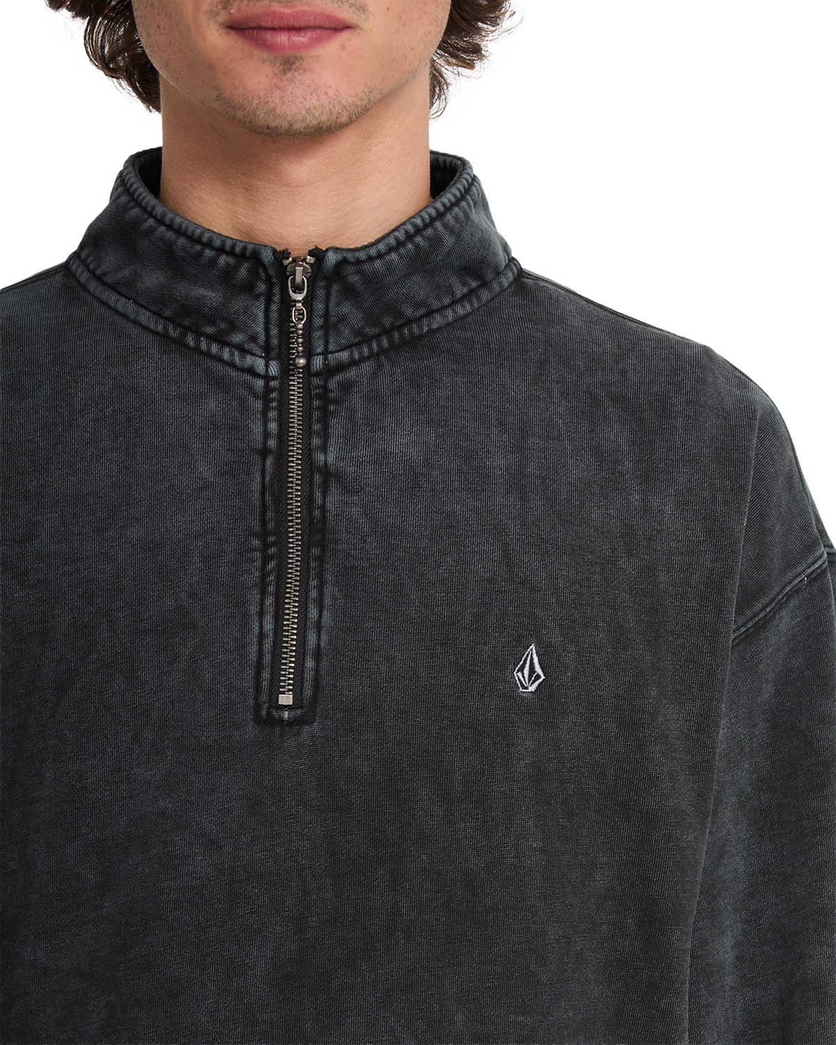 VOLCOM SINGLE STONE QUARTER ZIP Größe: S Farbe: Schwarz