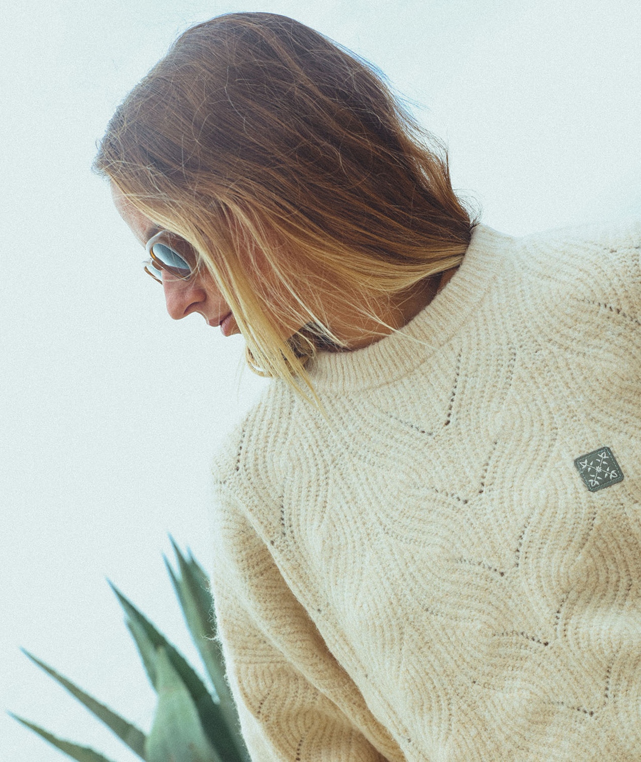OXBOW FANCY STICHES SWEATER Größe: S Farbe: Ivory