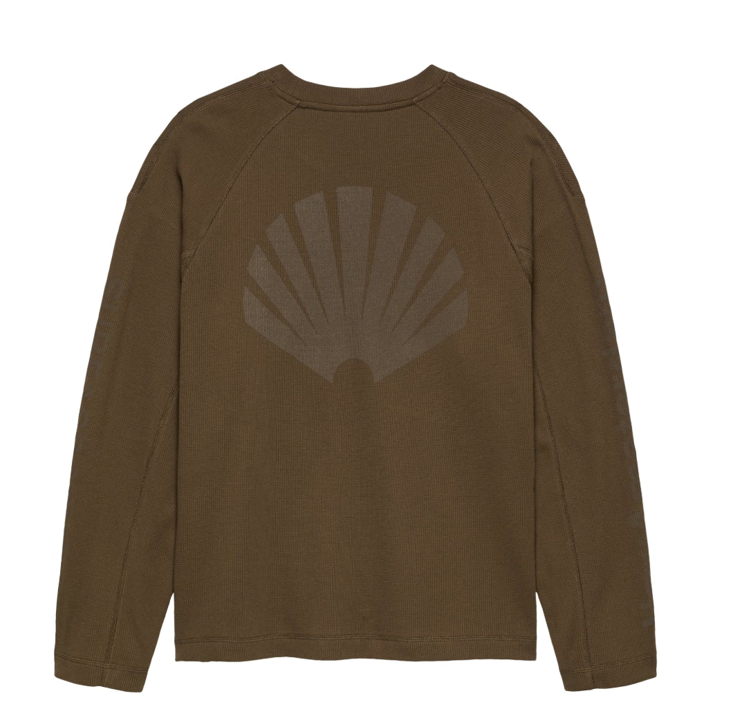NEW AMSTERDAM LOGO LONGSLEEVE WAFFLE Größe: L Farbe: CAVIAR
