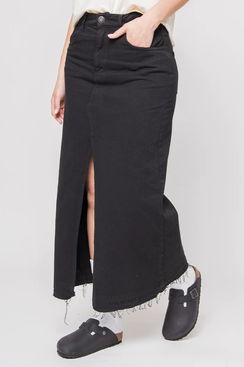 KAOTIKO LONG DENIM SKIRT