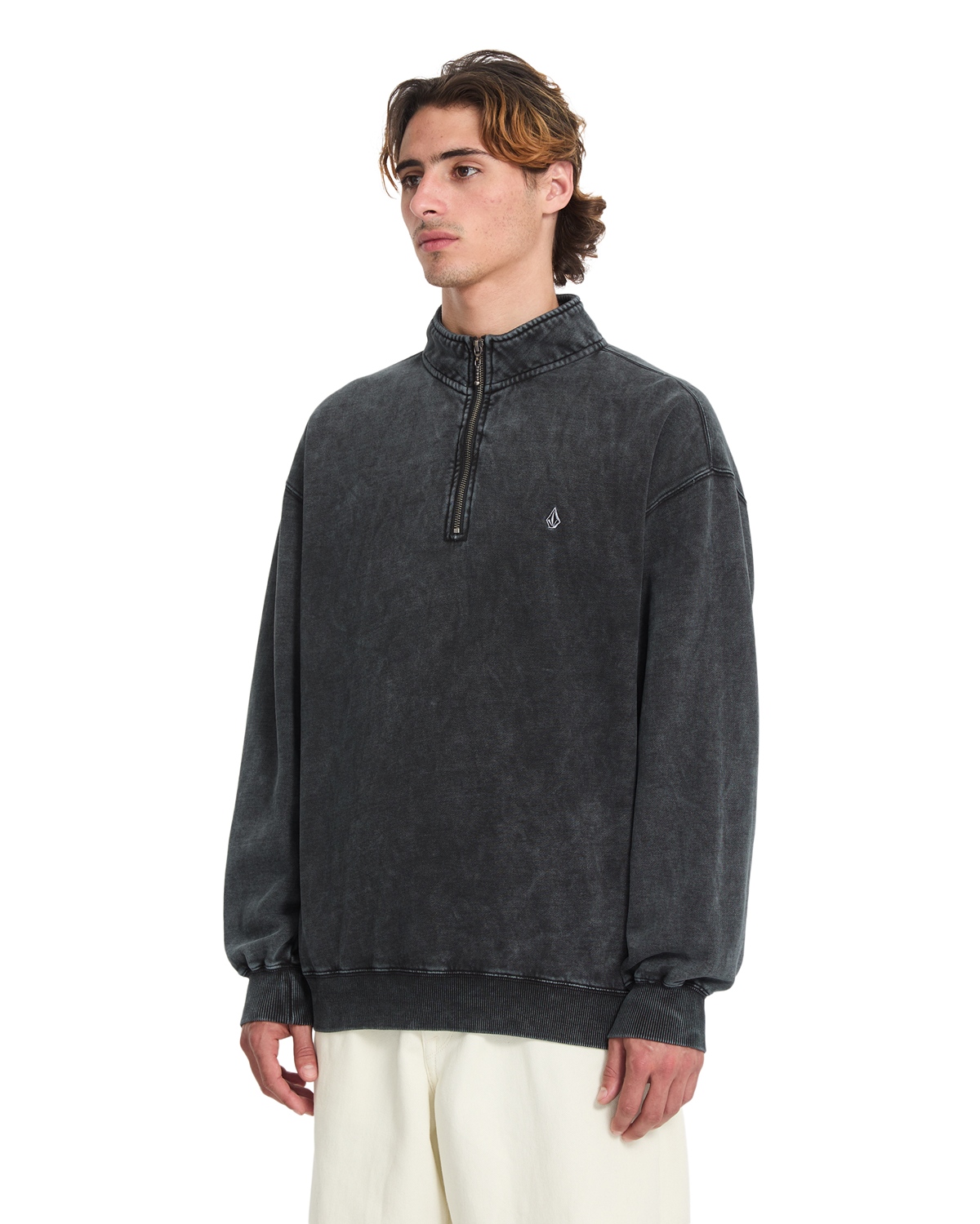 VOLCOM SINGLE STONE QUARTER ZIP Größe: S Farbe: Schwarz