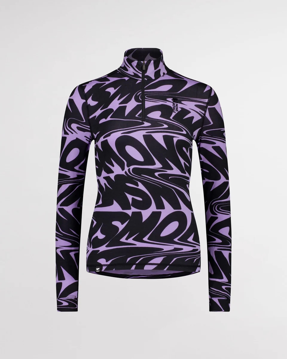 MONS ROYALE W CASCADE 1/4 ZIP Größe: XS Farbe: LUPIN