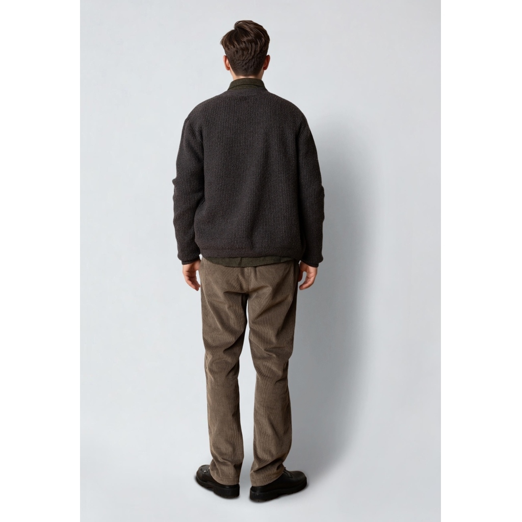 CLEANCUT COPENHAGEN Brooks Cardigan Taube Brown Melange Größe: L Farbe: T. Brown
