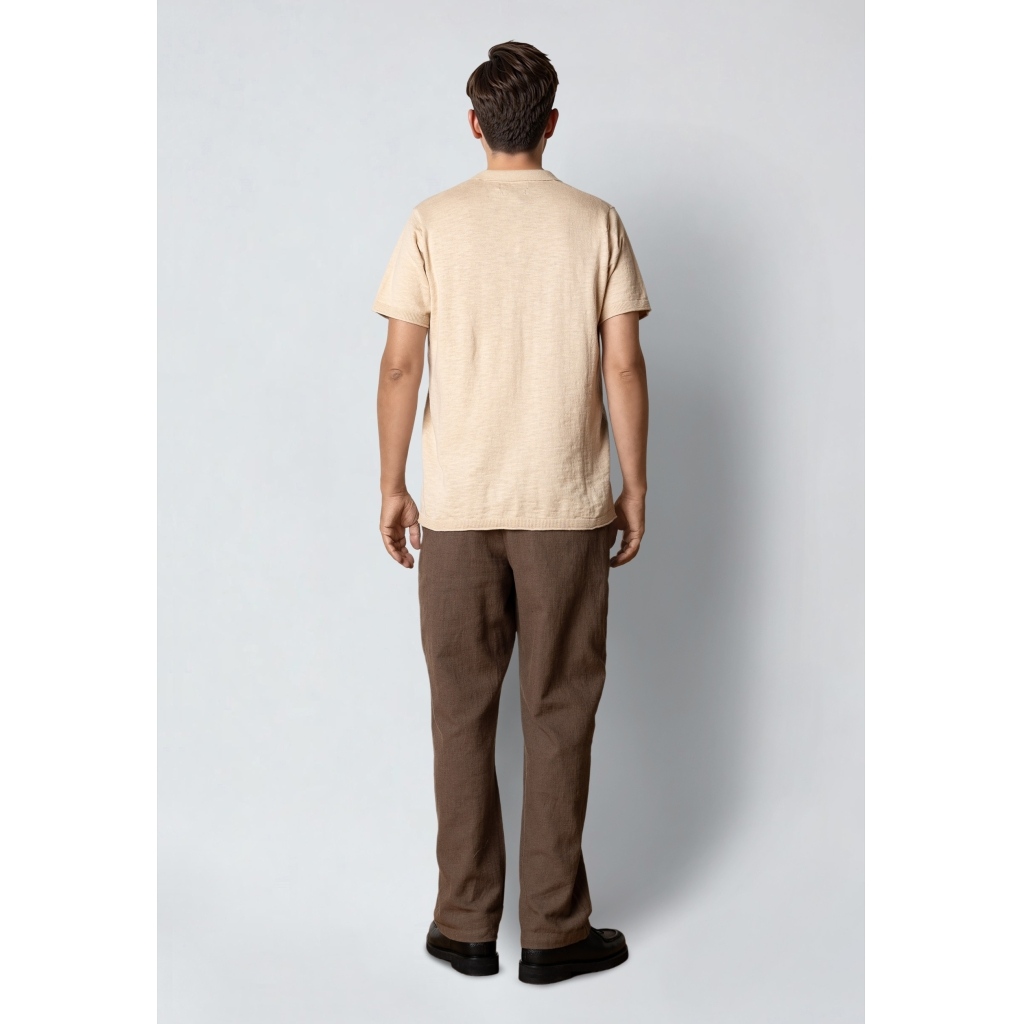 CLEANCUT COPENHAGEN THOMAS  KNITTED POLO Größe: S Farbe: ECRU