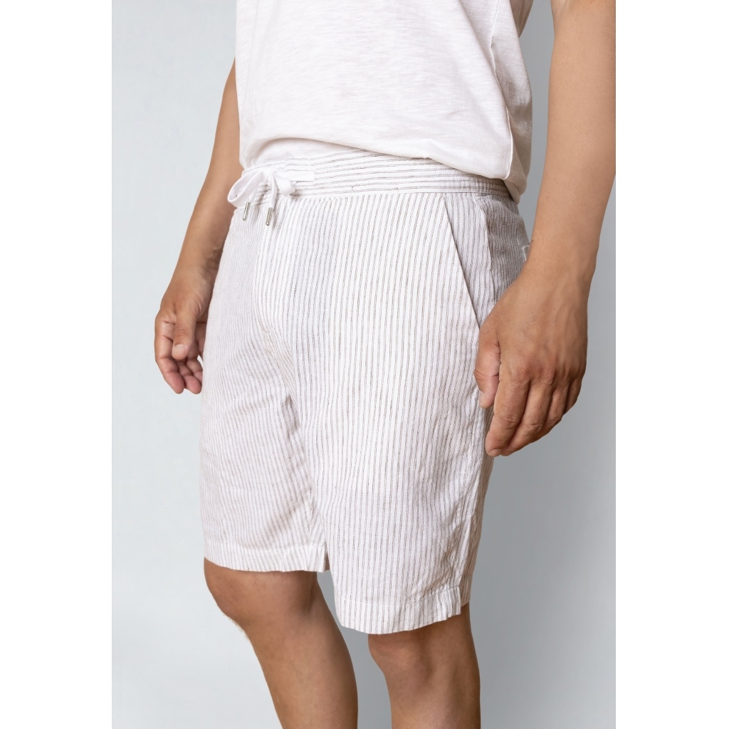 CLEANCUT COPENHAGEN BARCELONA LUCA STIPED SHORTS Größe: S Farbe: WHITE S.
