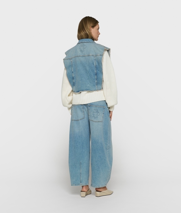 10DAYS CROPPED DENIM GILET Größe: XS Farbe: BLUE D.