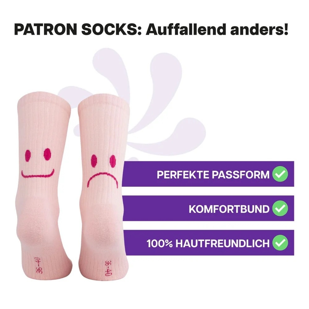 PATRON SMILE TENNISSOCKEN Größe: 41-46 Farbe: S.PINK