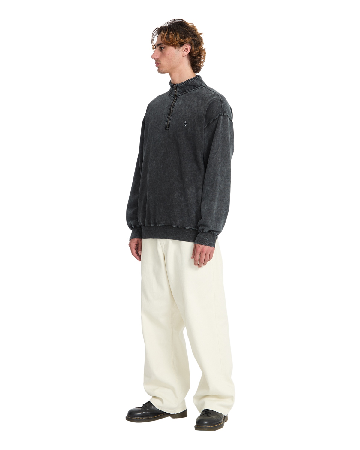 VOLCOM SINGLE STONE QUARTER ZIP Größe: S Farbe: Schwarz