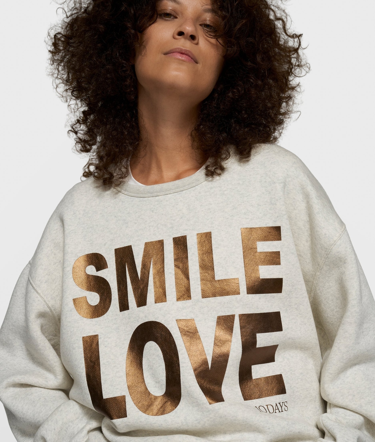10DAYS STATEMENT SWEATER SMILE LOVE Größe: M Farbe: S.WHITE