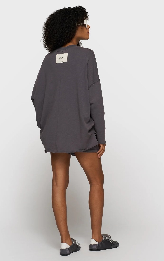 10DAYS BEACH SWEATER SLUB FLEECE Größe: XS Farbe: STEEL BLUE