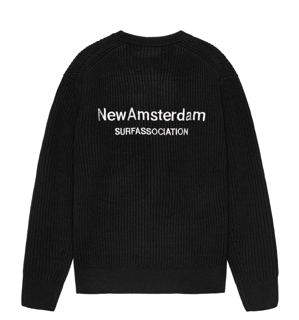 NEW AMSTERDAM KNITTED CREWNECK Größe: M Farbe: BLACK
