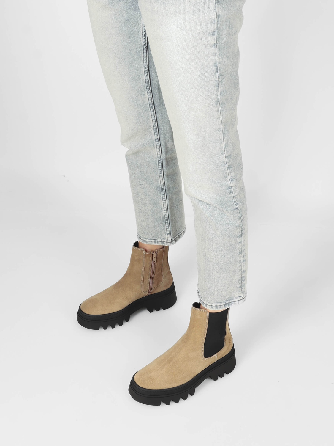 APPLE OF EDEN CHUNKY CHELSEA BOOT GRöße: 41 Farbe: TAUPE