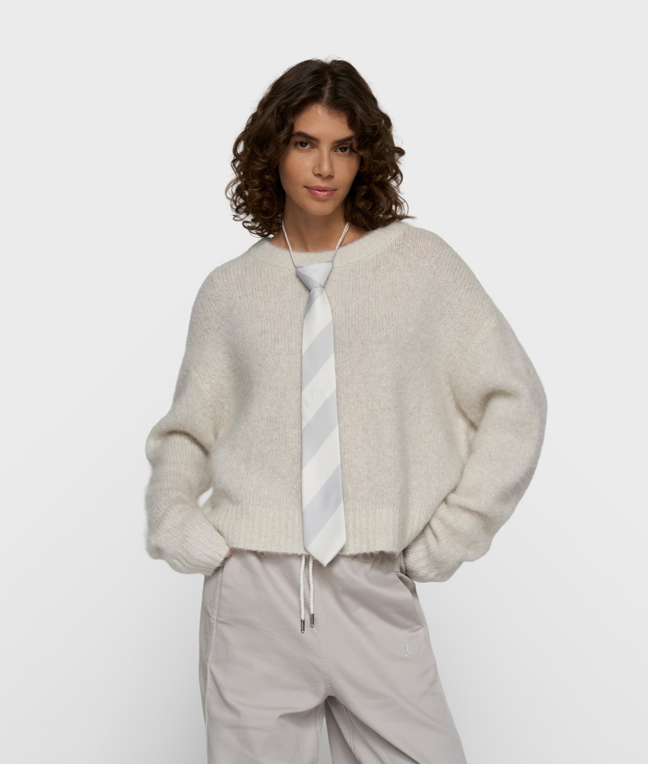 10DAYS HAIRY KNIT SWEATER LUREX